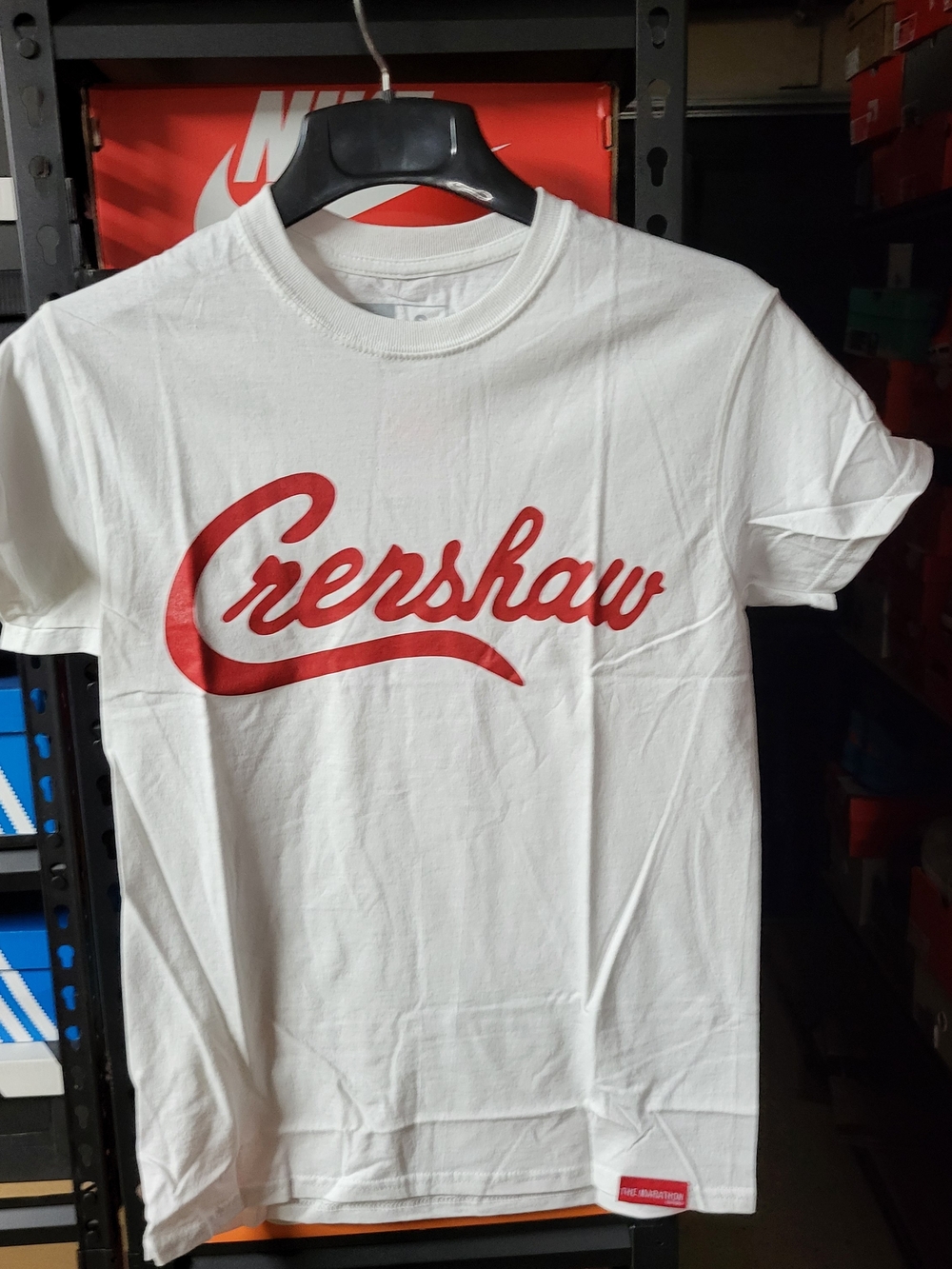 *NEW* The Marathon Clothing Crenshaw T Shirt White/Red Mens Size Small With Tags